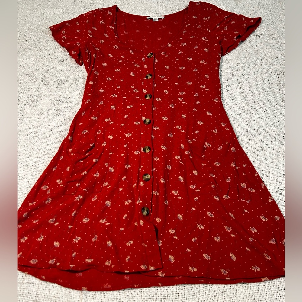 90s Y2K American Eagle Floral Button Down Dress Size S - Picture 2 of 7